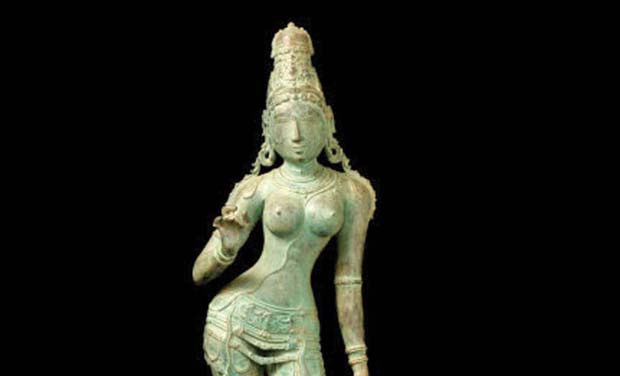 9th century idol of Goddess Uma Maheswari, originally from Sripuranthan temple in Ariyalur district 9th century idol of Goddess Uma Maheswari, originally from Sripuranthan temple in Ariyalur district